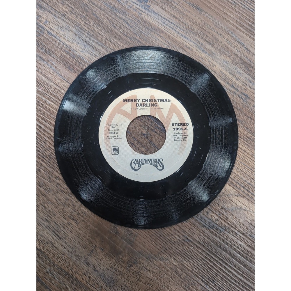 Carpenters Christmas Song/Merry Christmas Darling 7" A&M Records Stereo 1991-S